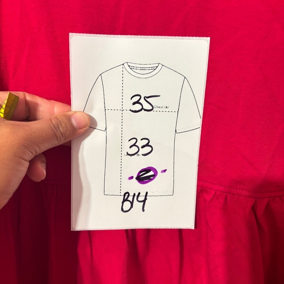 Ulla Popken Red Long Sleeve Babydoll Tunic Top Plus Size 32/34 NWT - Picture 7 of 7